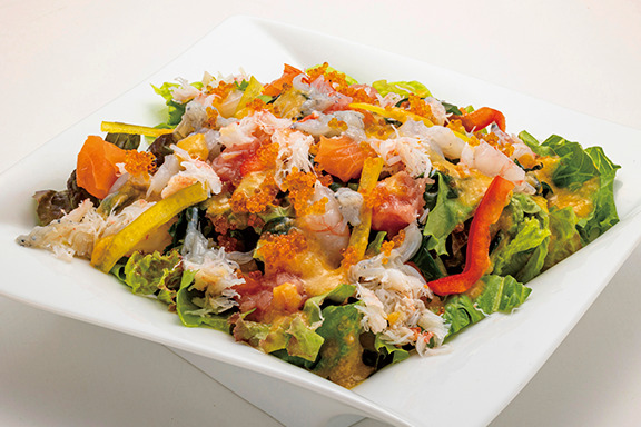 板前海の幸サラダ～特製すりおろし野菜ドレッシング～
