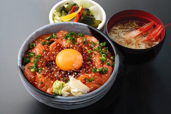 Salmon Roe & Salmon Yukhoe Bowl