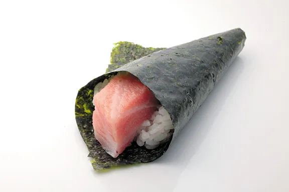 天然本まぐろ大とろ鉄火こんとび手巻き